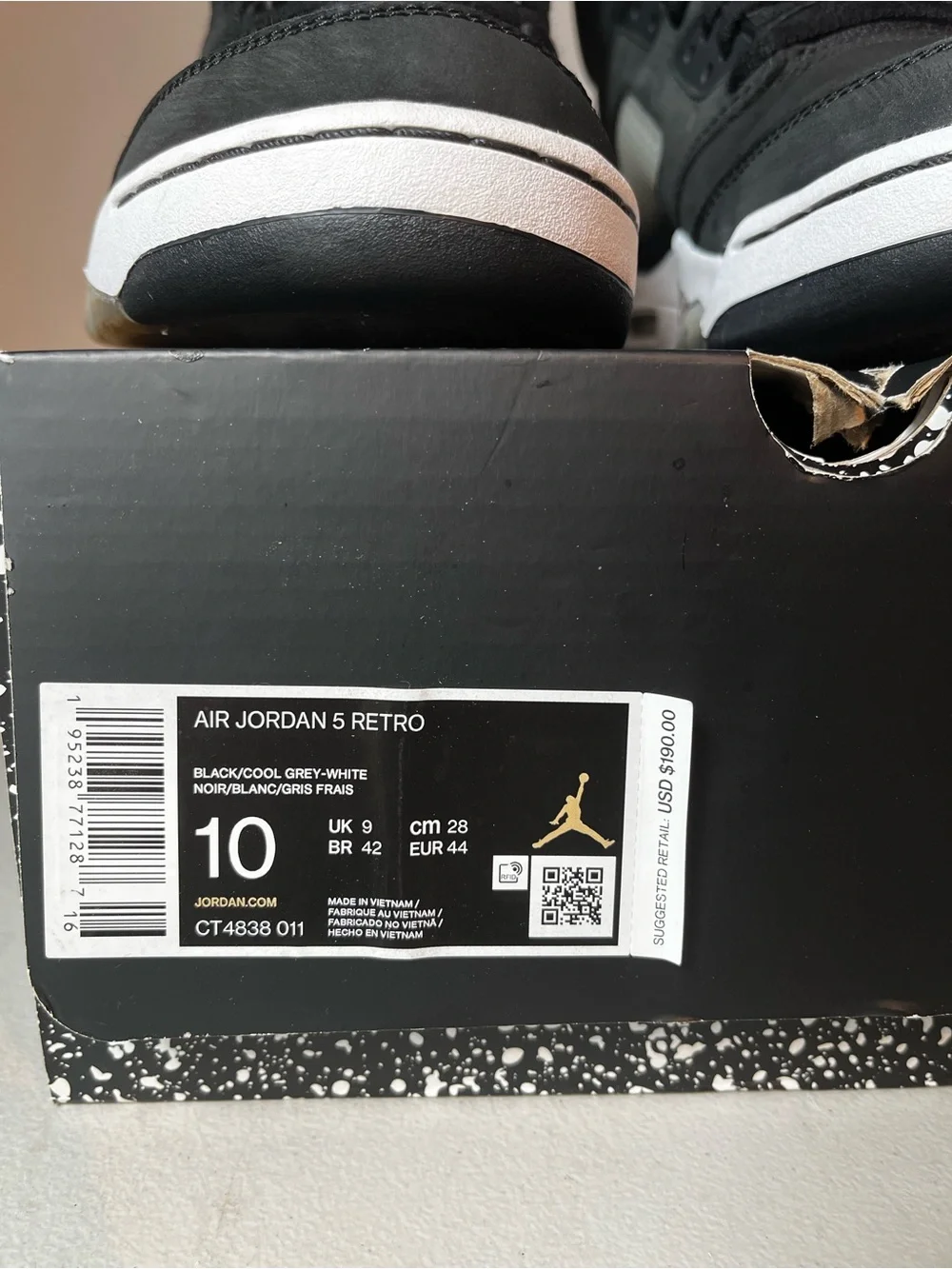 2021 Air Jordan 5 Retro Oreo Black/White